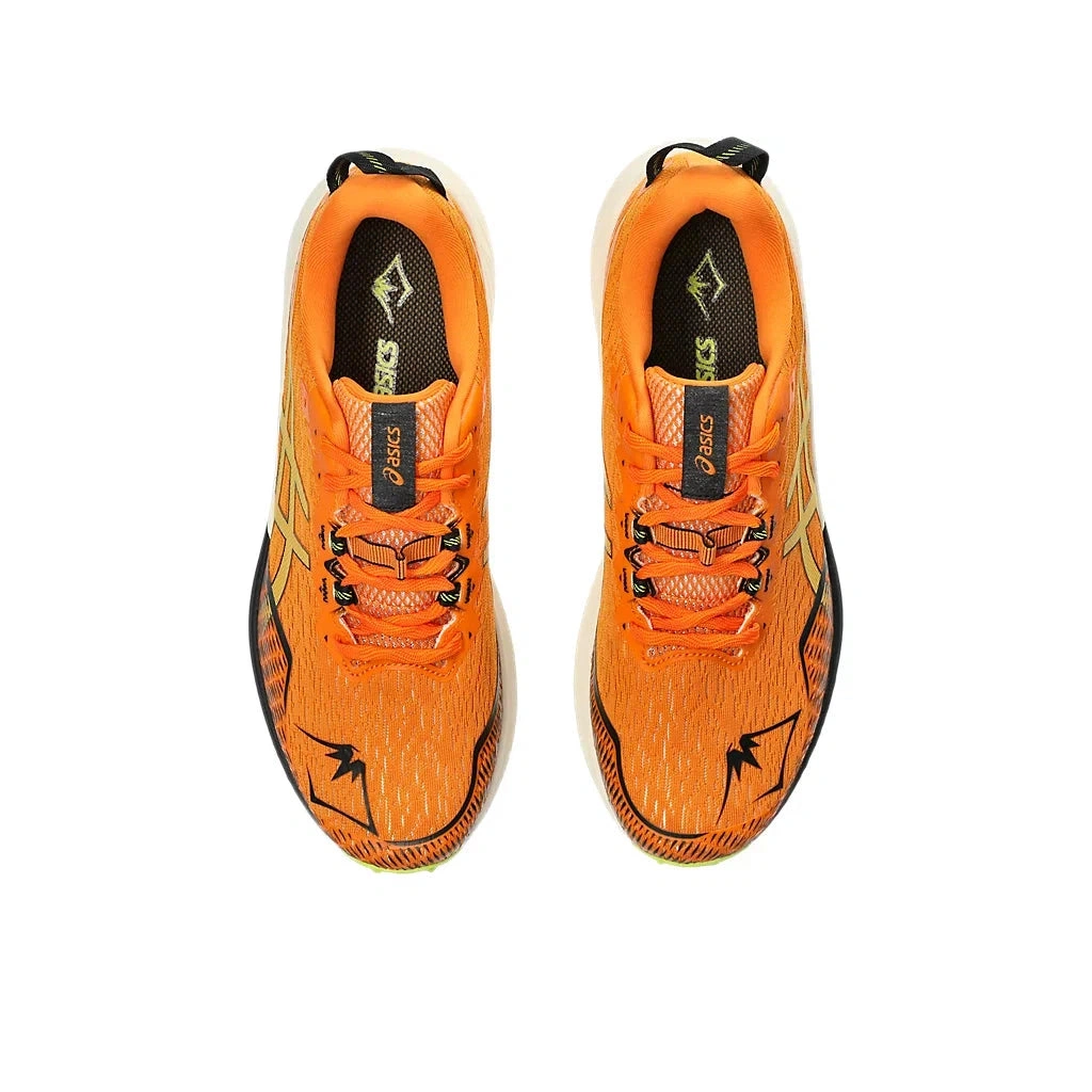 Mændenes Asics Fuji Lite 4 – Brandvarme orange/neonlime – Perfekt løbestøvler!